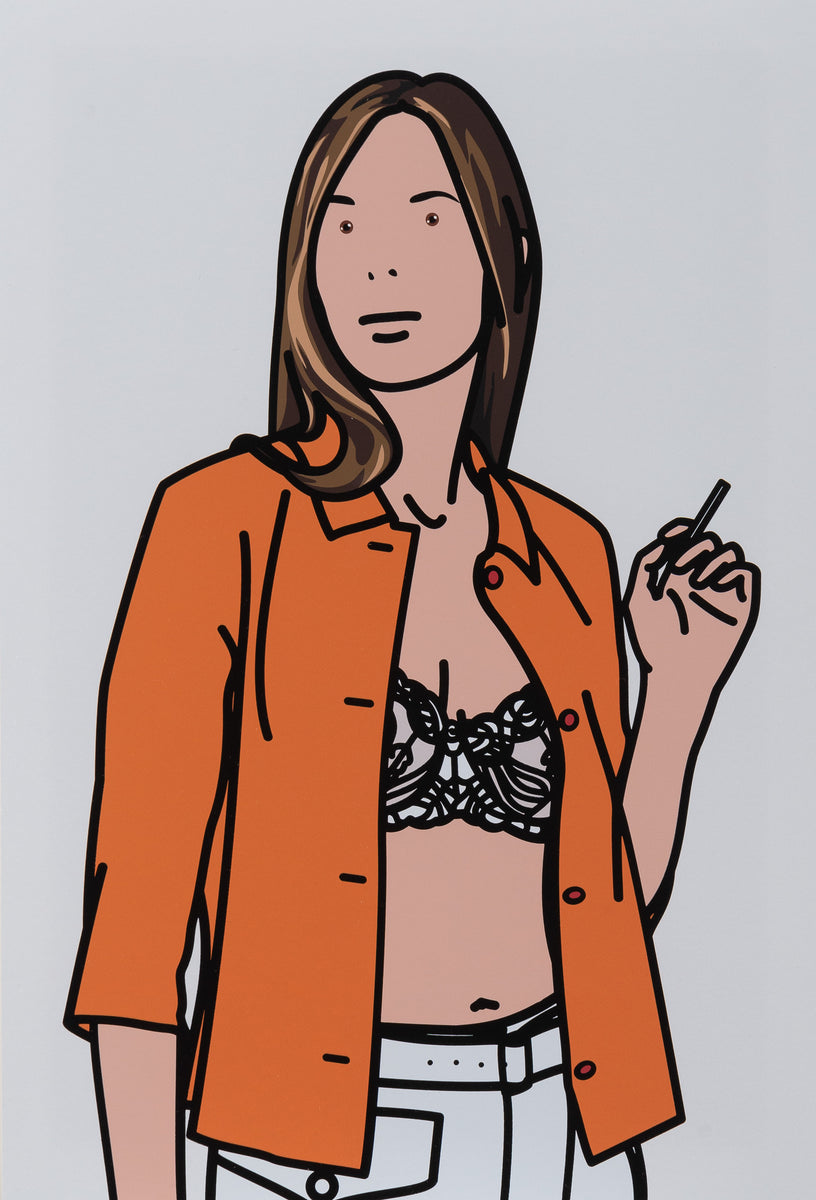 Ruth smoking 1. TWENTY SIX PORTRAITS BY JULIAN OPIE – CANDYBAR Gallery