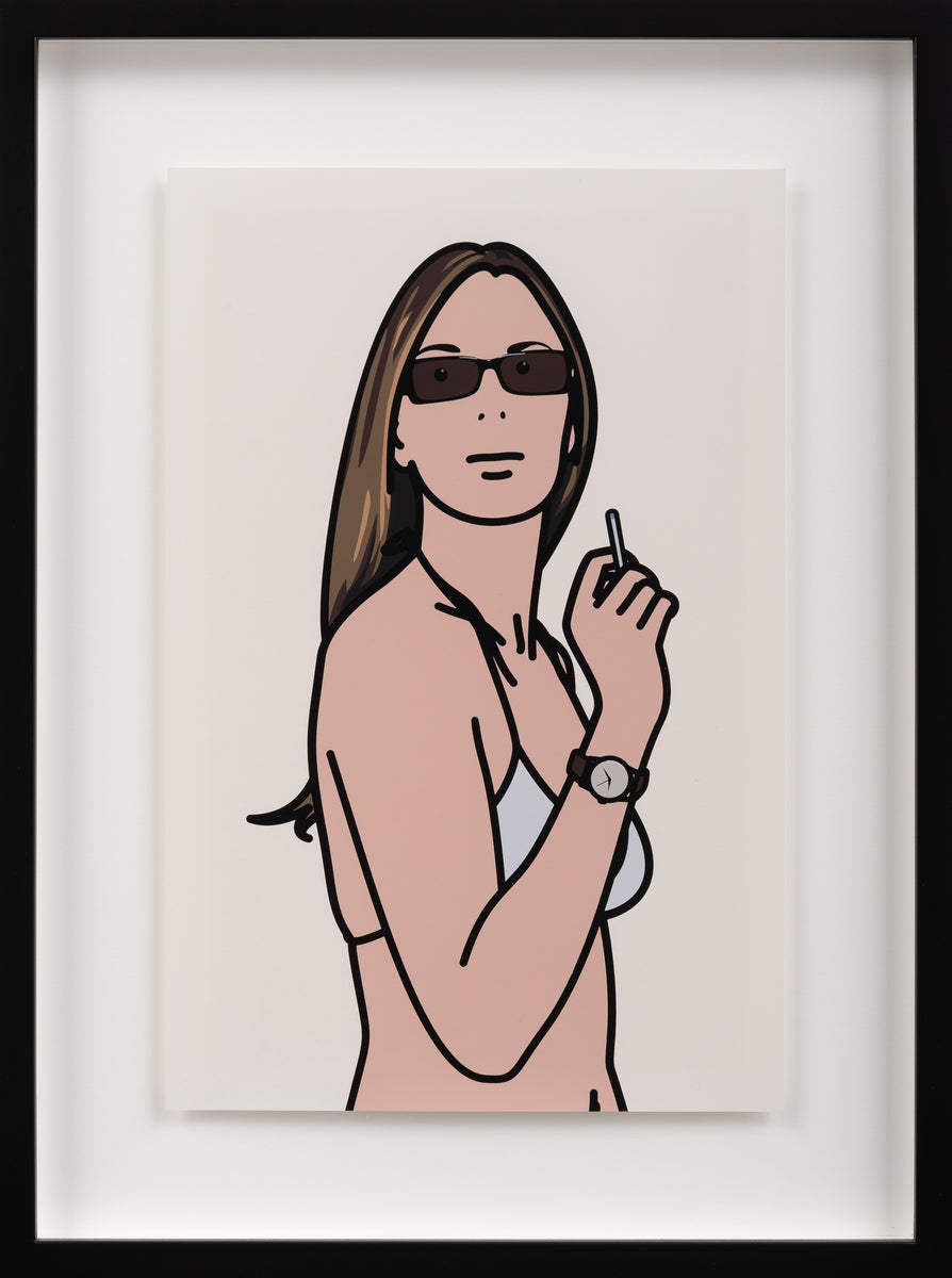 Ruth smoking 3. TWENTY SIX PORTRAITS BY JULIAN OPIE – CANDYBAR Gallery